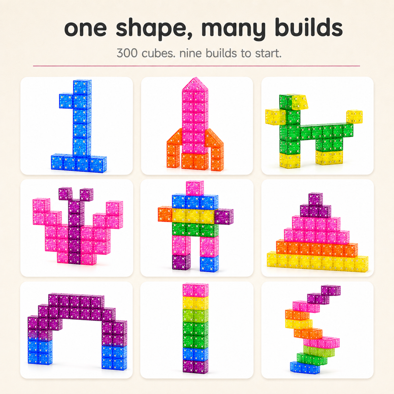 Colorful Magnetic Cube Blocks