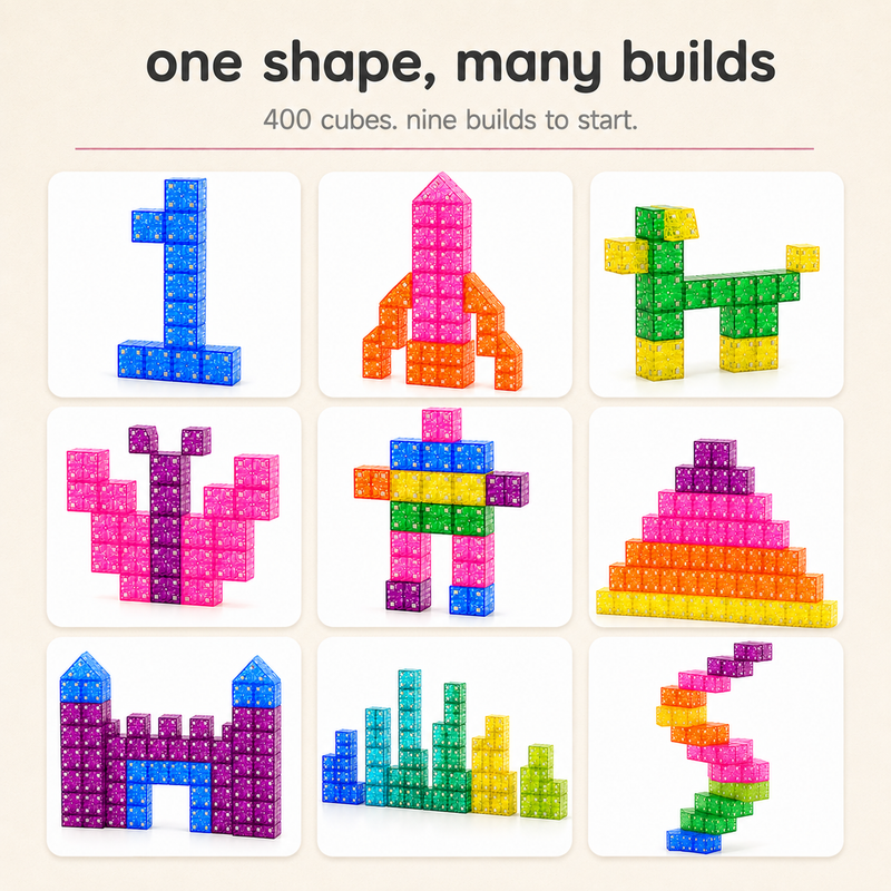 Colorful Magnetic Cube Blocks