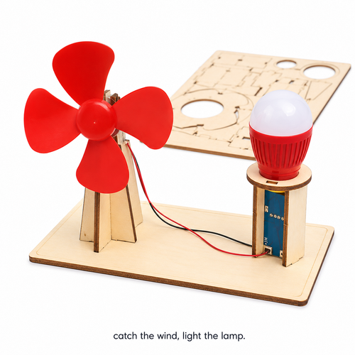 Wooden Hand-Crank Generator
