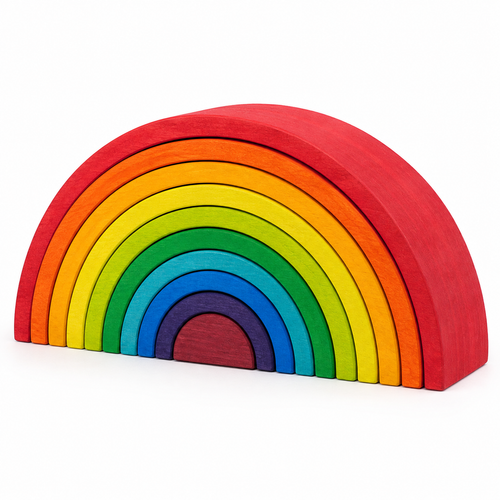 Wooden Rainbow Stacking Blocks