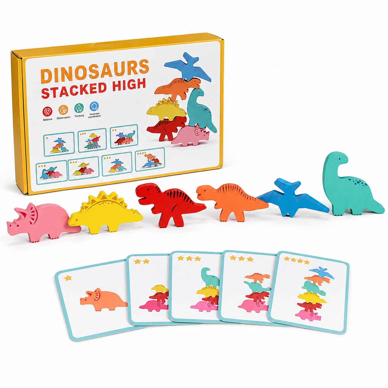 Dinosaur Balance Stacking Blocks
