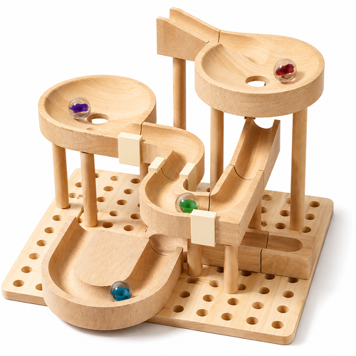 Wooden Marble Race Track