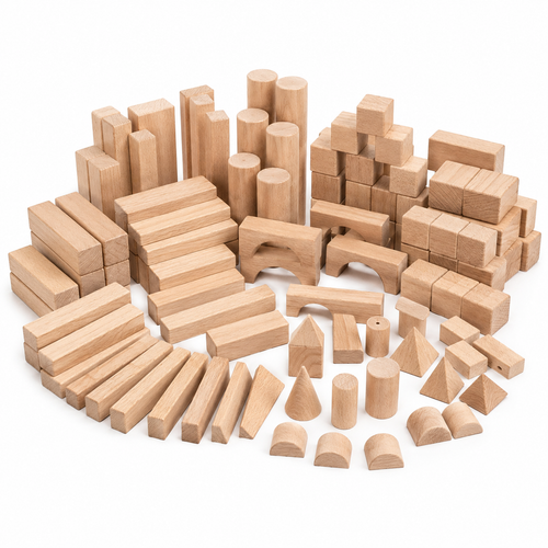 Beech Wood Building Block Set