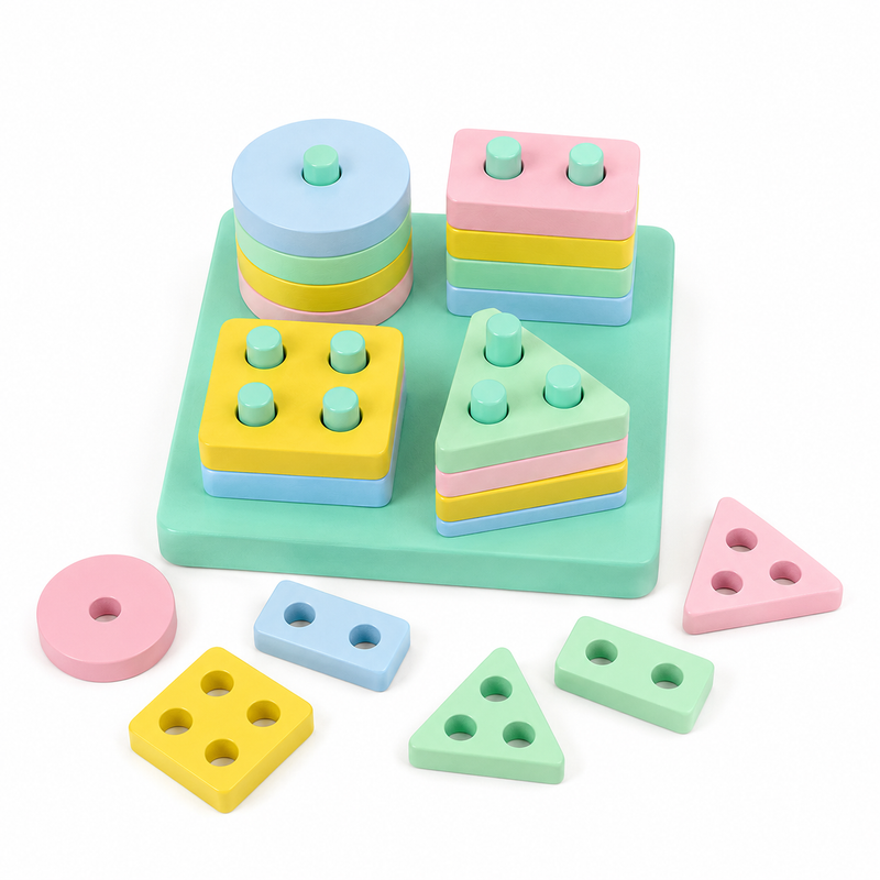 Wooden Column Building Blocks