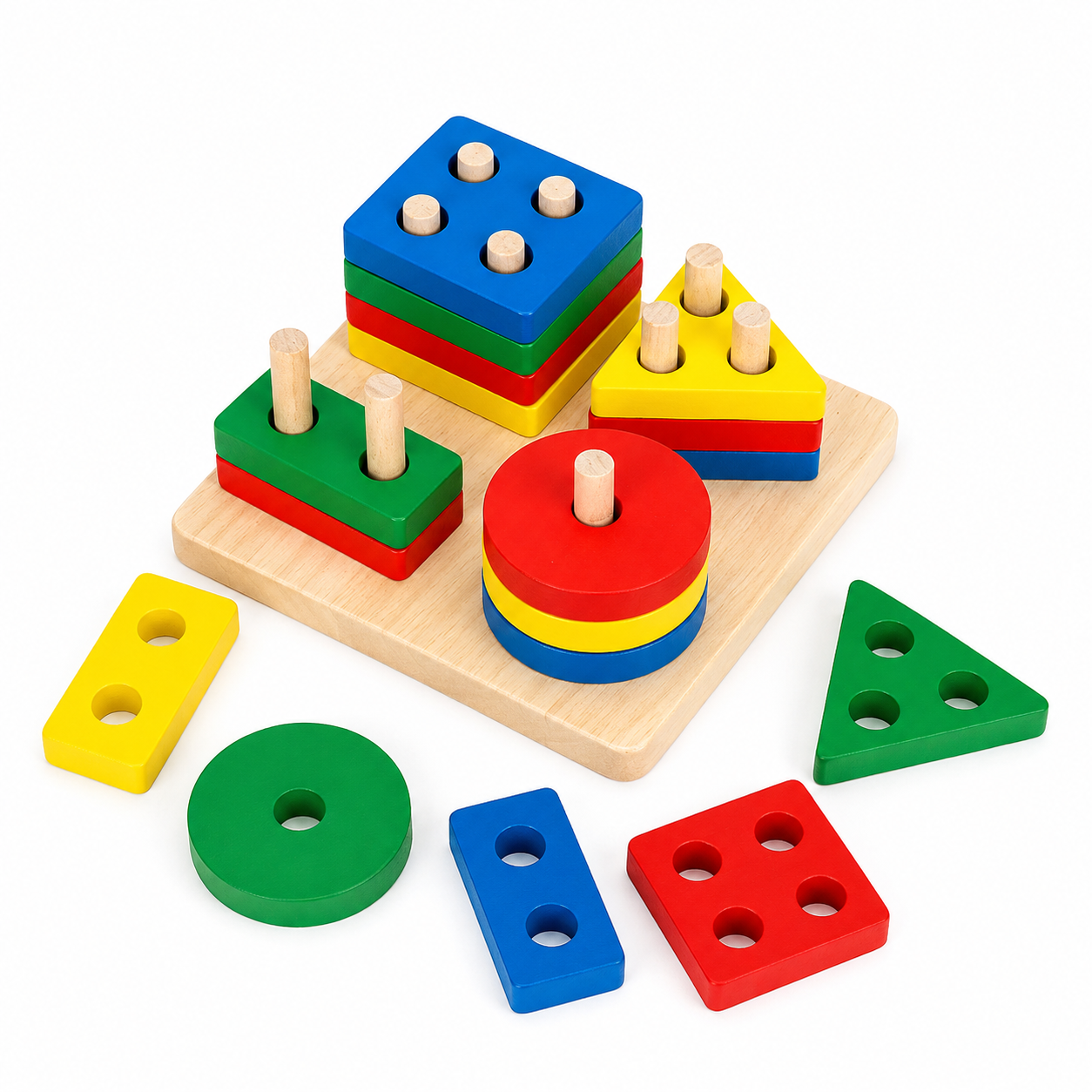 Wooden Column Building Blocks