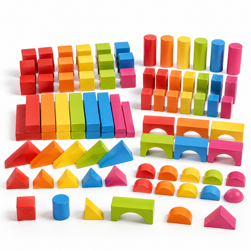 Beech Wood Building Block Set