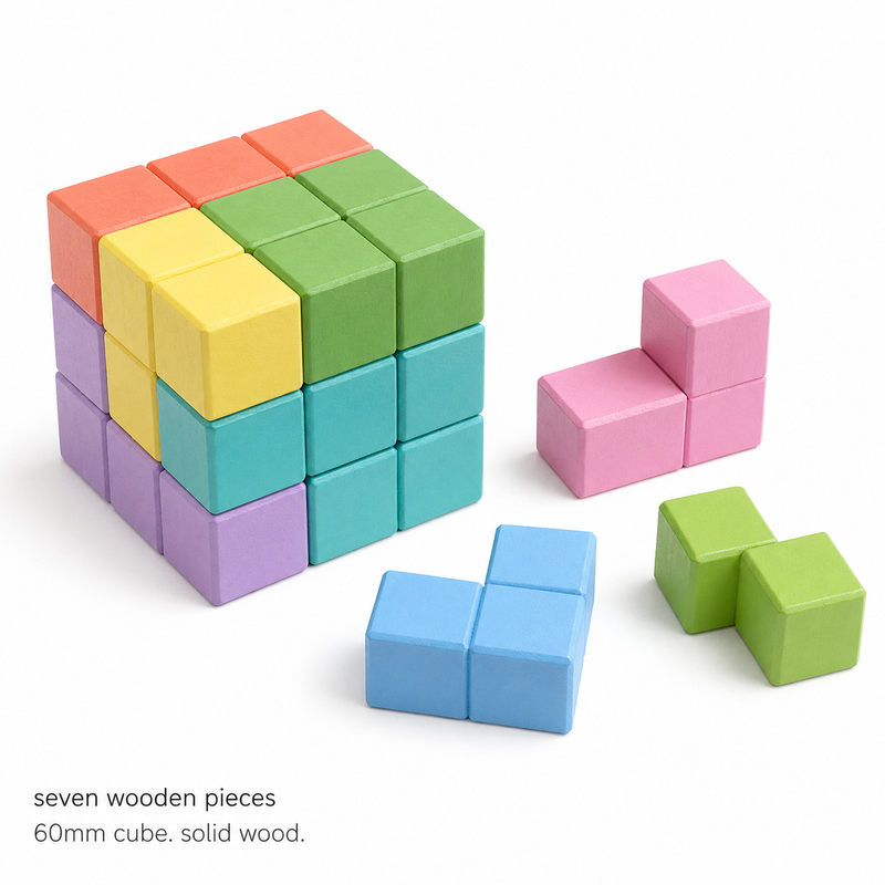 Wooden Soma Cube Puzzle