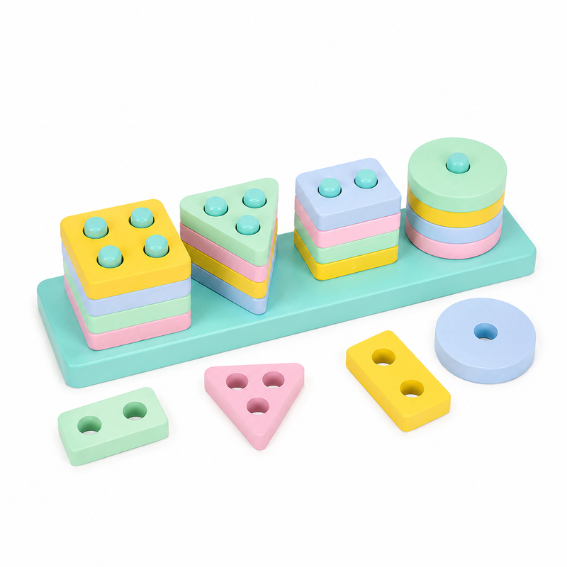 Wooden Column Building Blocks