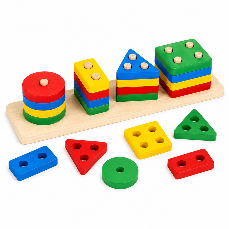 Wooden Column Building Blocks