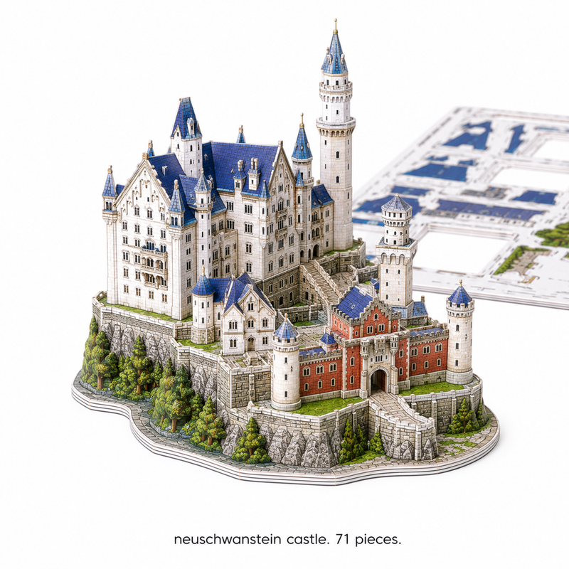 3D World Landmarks Puzzle