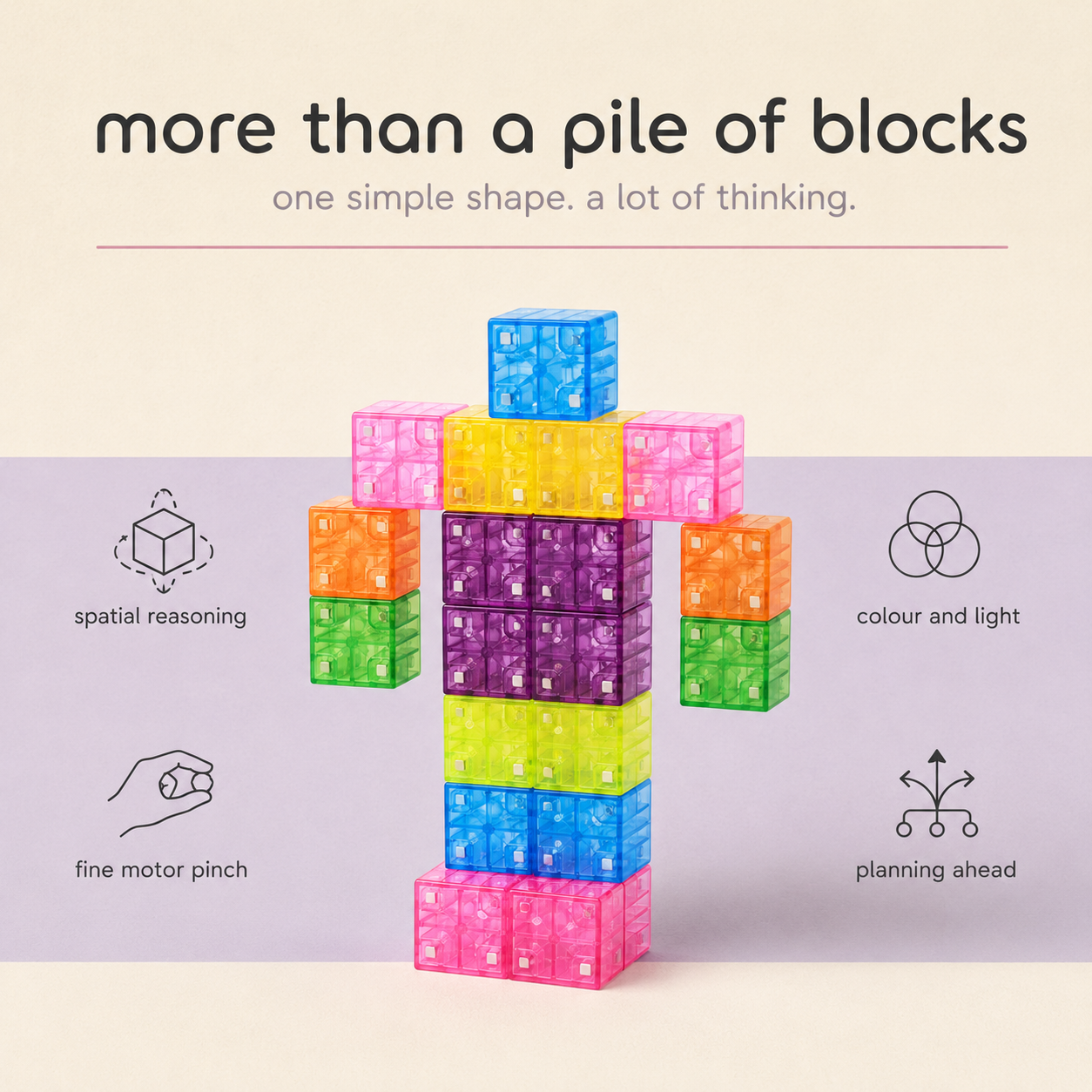 Colorful Magnetic Cube Blocks