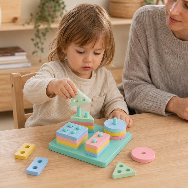 Wooden Column Building Blocks