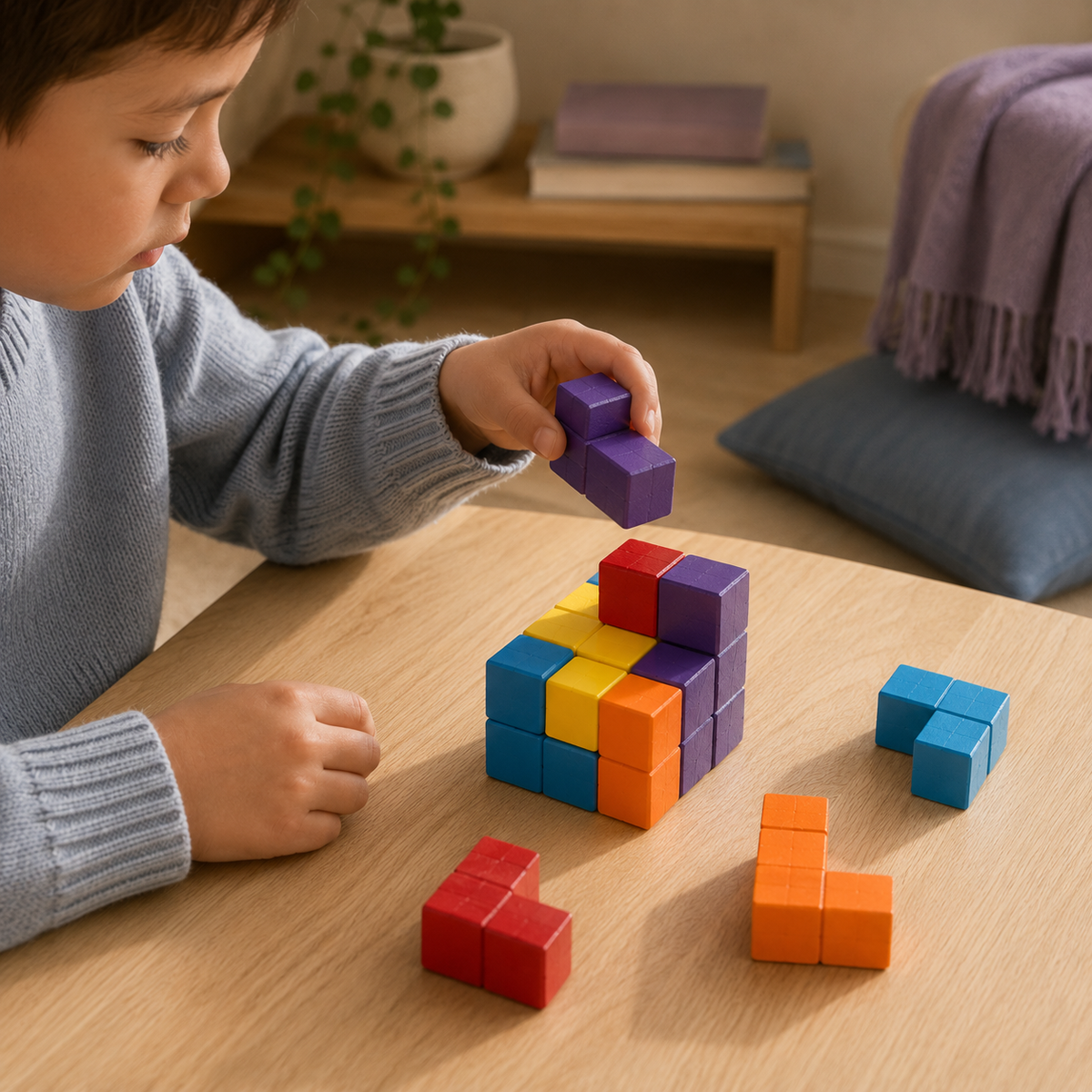 Wooden Soma Cube Puzzle