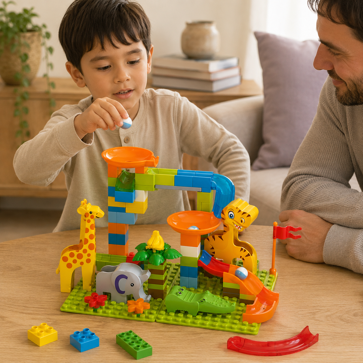 200pc Marble Race Track Set
