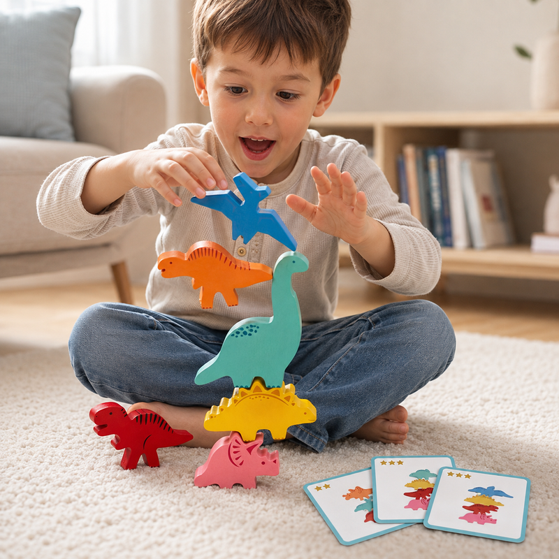 Dinosaur Balance Stacking Blocks