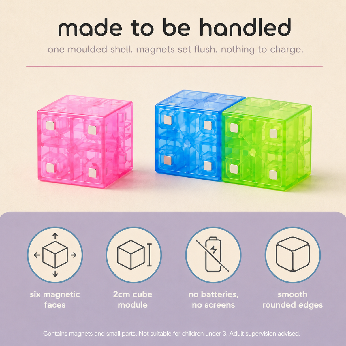 Colorful Magnetic Cube Blocks