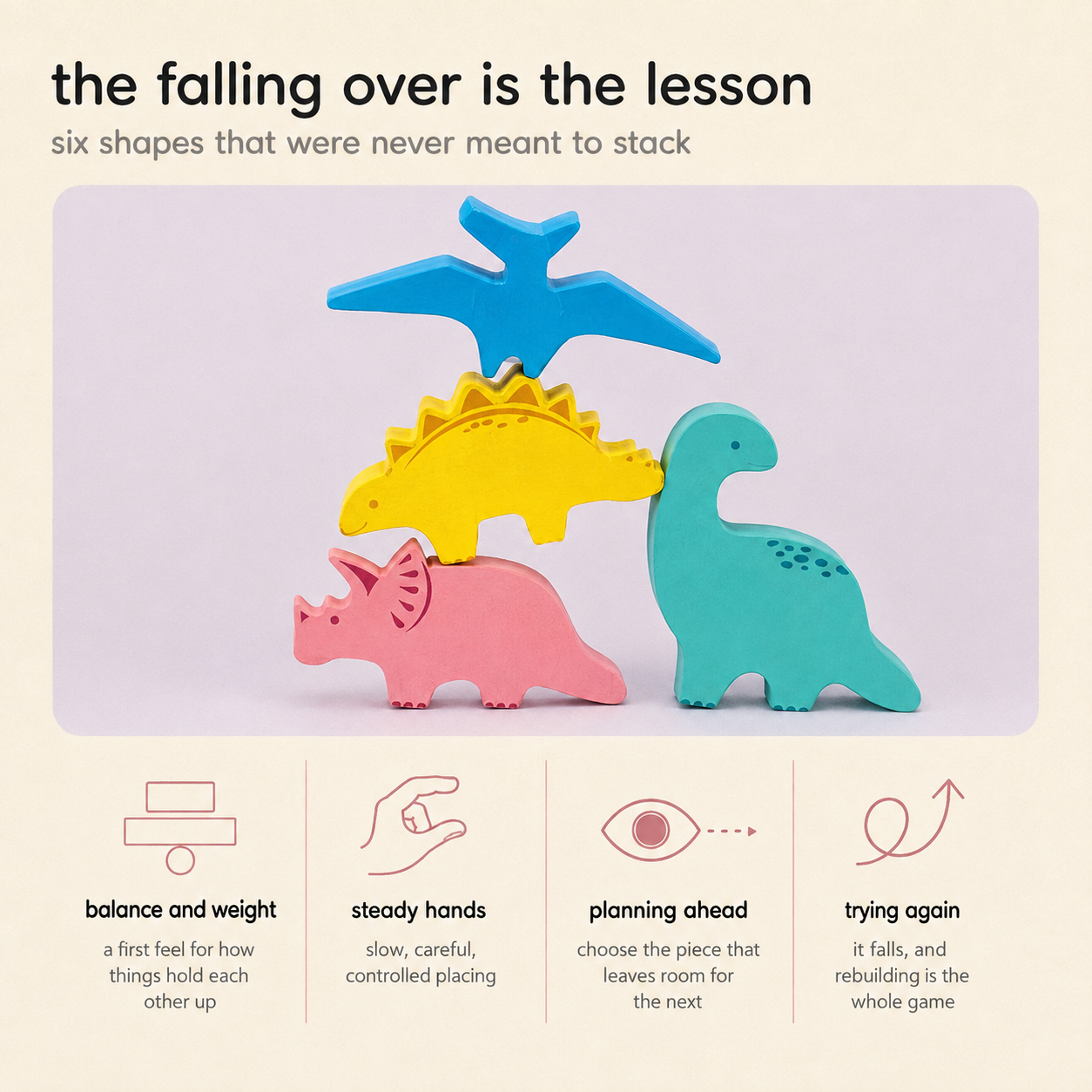 Dinosaur Balance Stacking Blocks