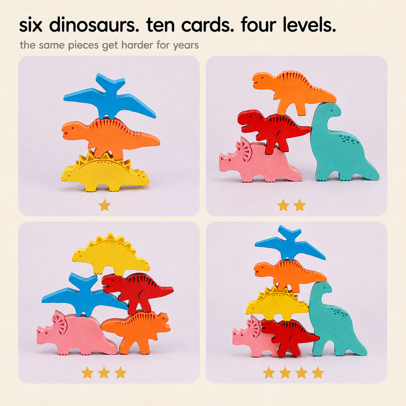 Dinosaur Balance Stacking Blocks