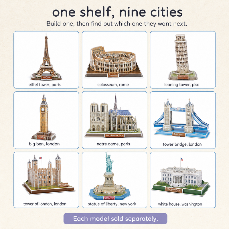 World Attractions Paper Puzzle