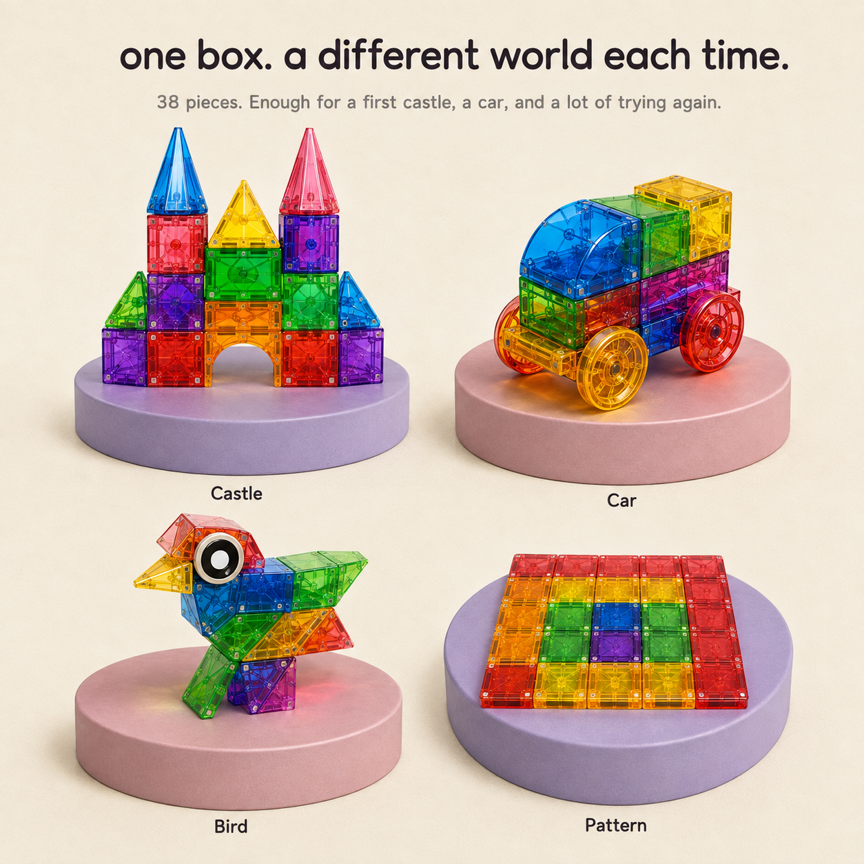 JJ7701 Transparent Magnetic Cubes