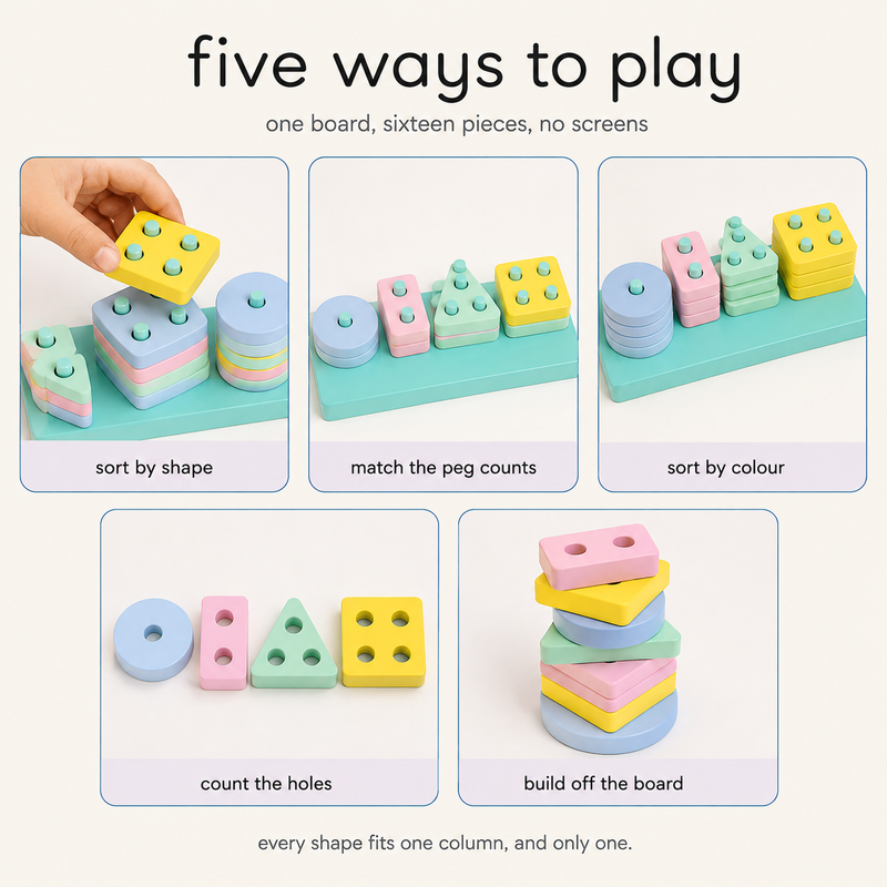 Wooden Column Building Blocks