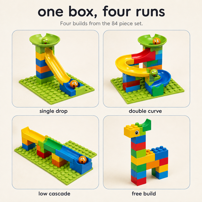 Marble Race Track Blocks, 84-504pc
