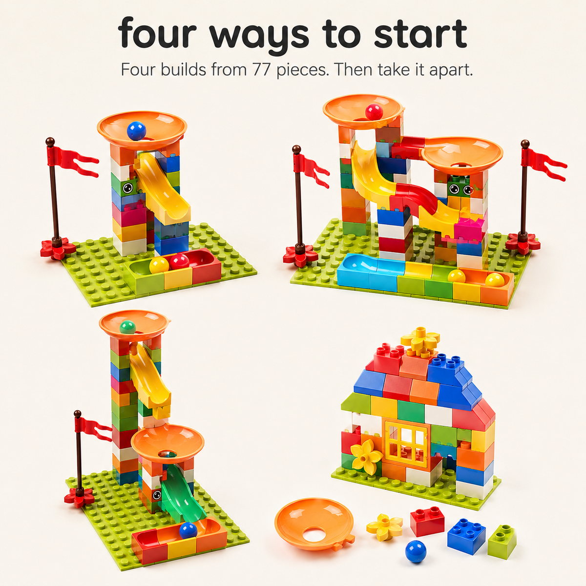 Big Block Marble Run, 77-308pc
