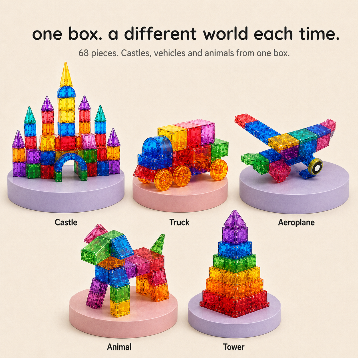 JJ7701 Transparent Magnetic Cubes