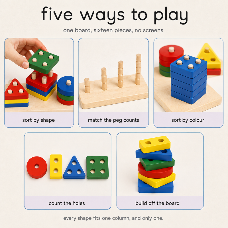 Wooden Column Building Blocks