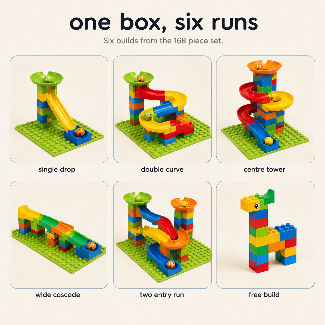 Marble Race Track Blocks, 84-504pc