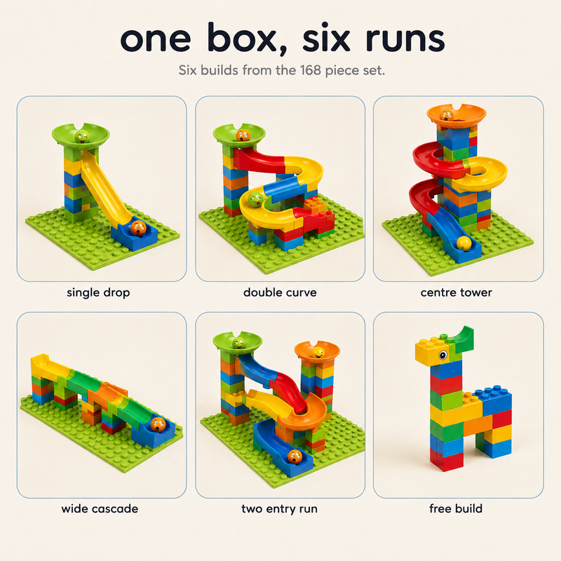 Marble Race Track Blocks, 84-504pc
