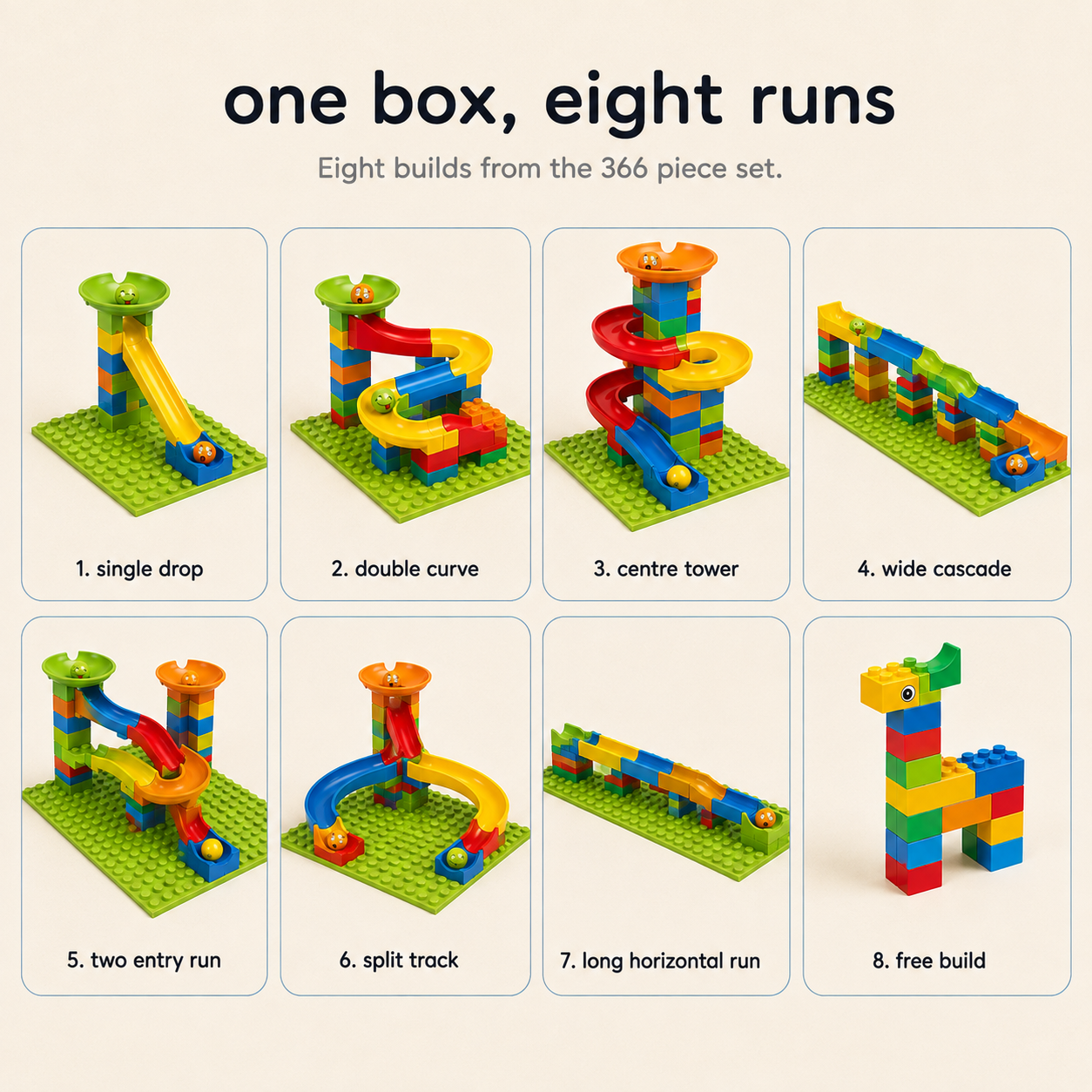 Marble Race Track Blocks, 84-504pc