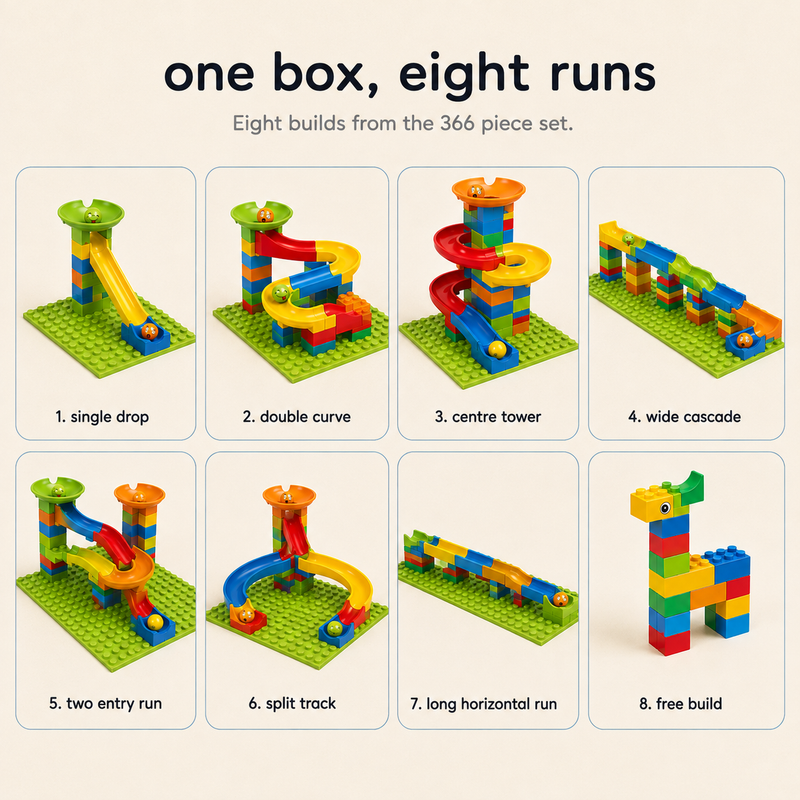 Marble Race Track Blocks, 84-504pc