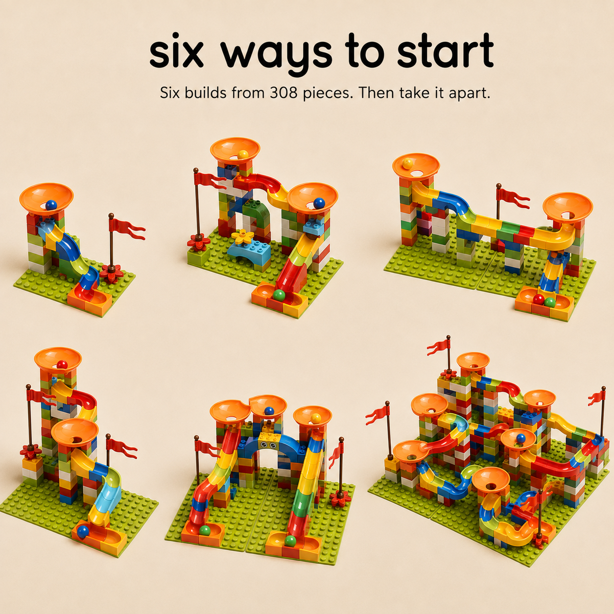 Big Block Marble Run, 77-308pc