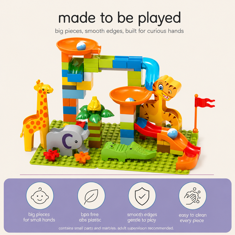 200pc Marble Race Track Set