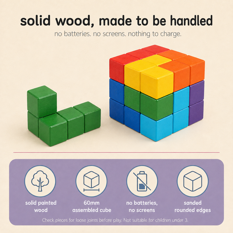 Wooden Soma Cube Puzzle