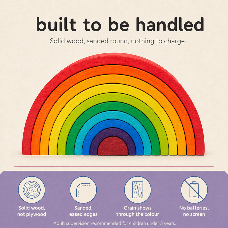 Wooden Rainbow Stacking Blocks