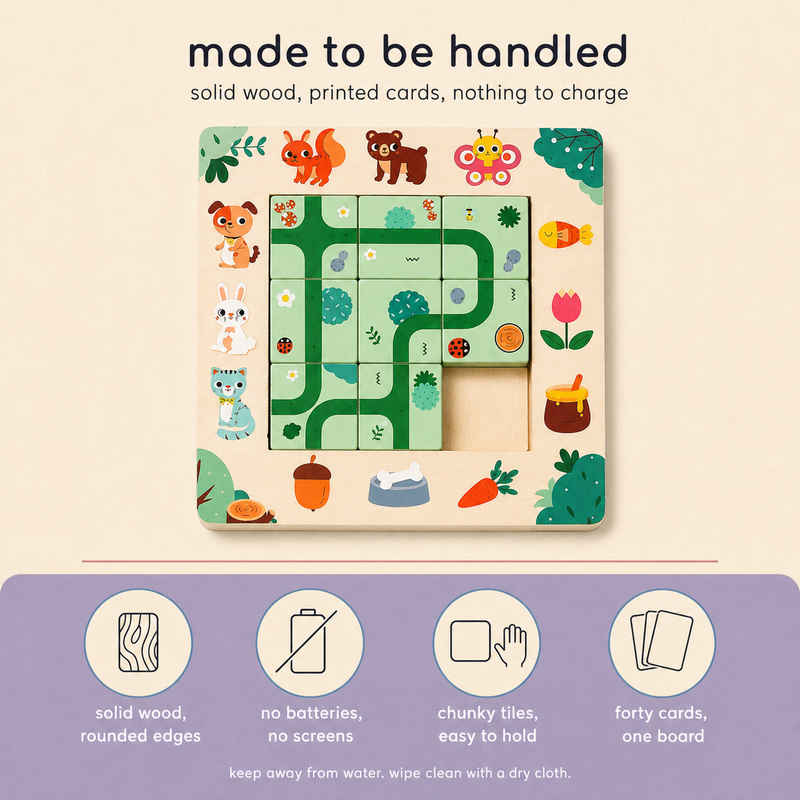 Wooden Route-Finding Puzzle