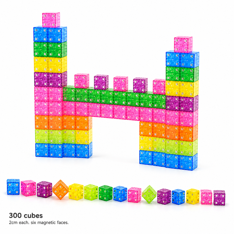 Colorful Magnetic Cube Blocks