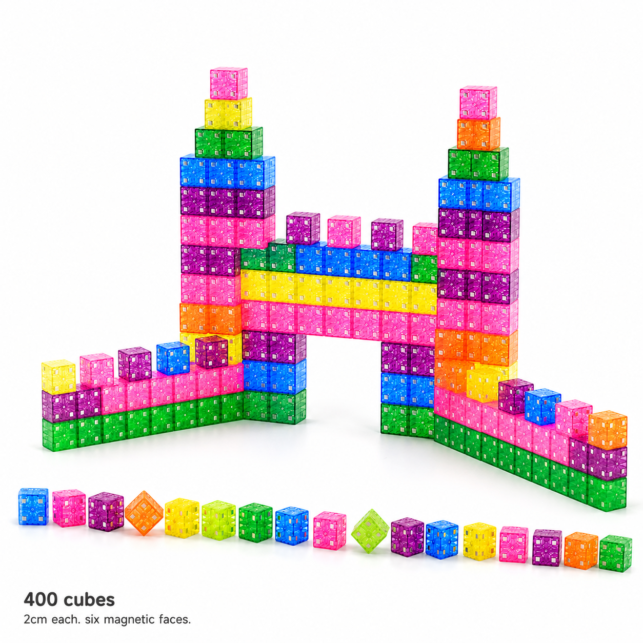 Colorful Magnetic Cube Blocks