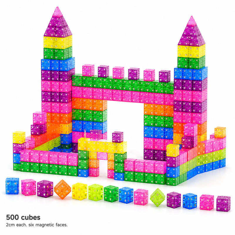 Colorful Magnetic Cube Blocks
