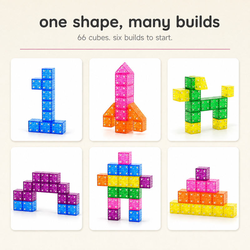 Colorful Magnetic Cube Blocks