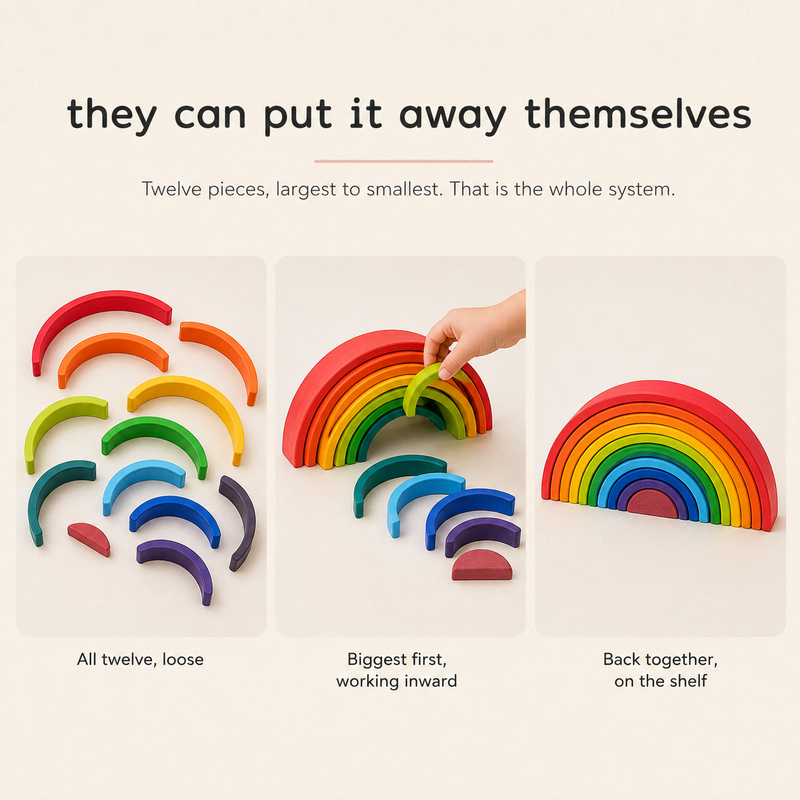 Wooden Rainbow Stacking Blocks