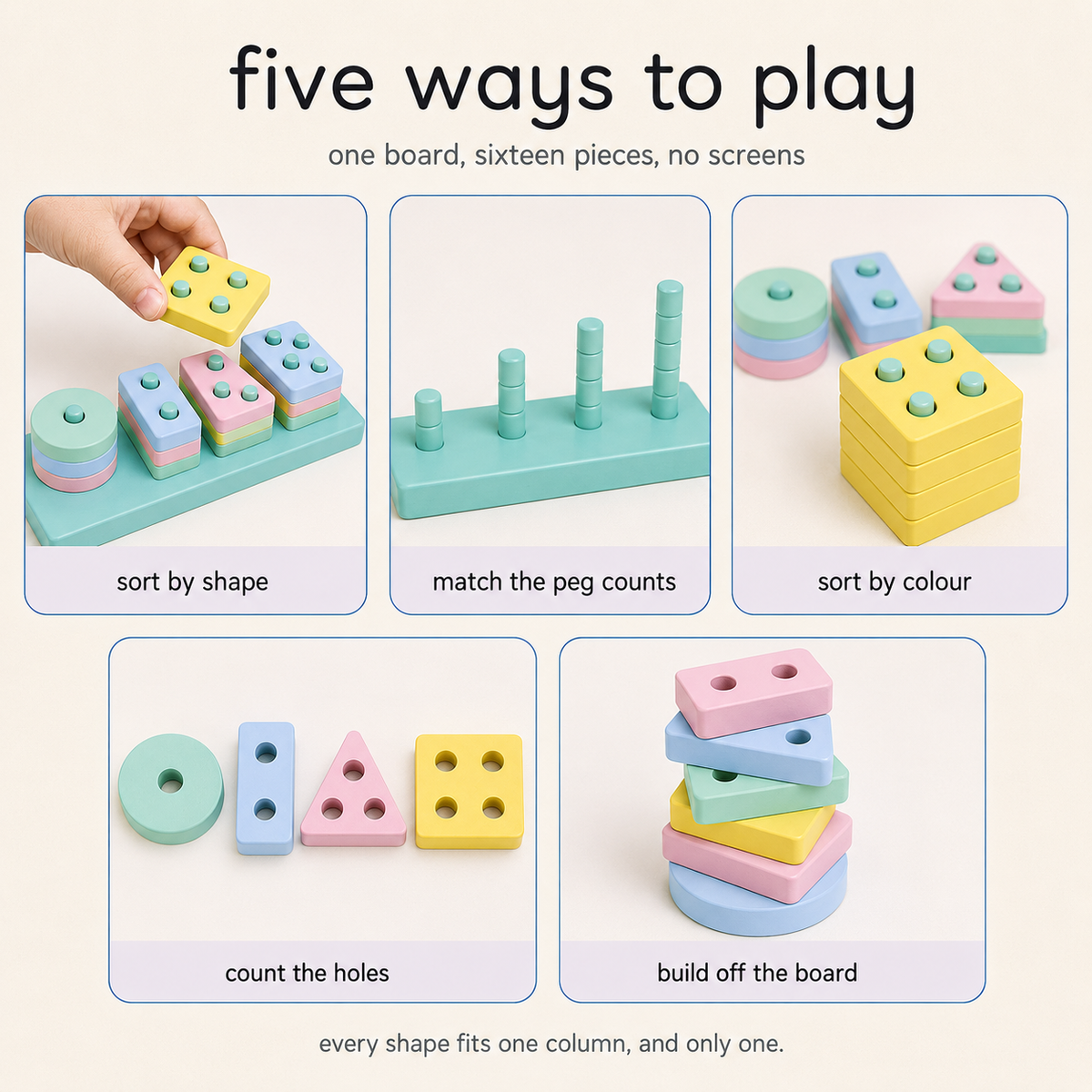 Wooden Column Building Blocks