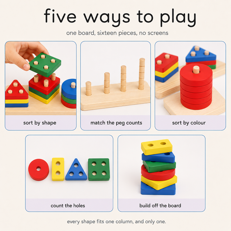 Wooden Column Building Blocks