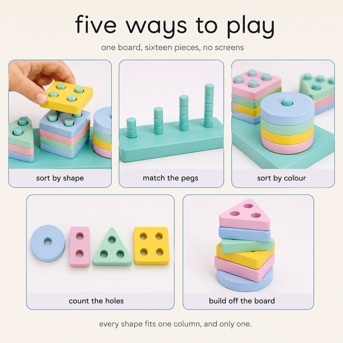 Wooden Column Building Blocks