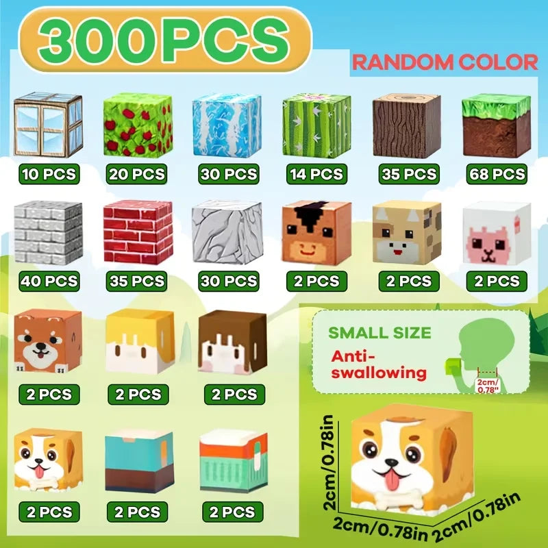 Mine World Magnetic Blocks