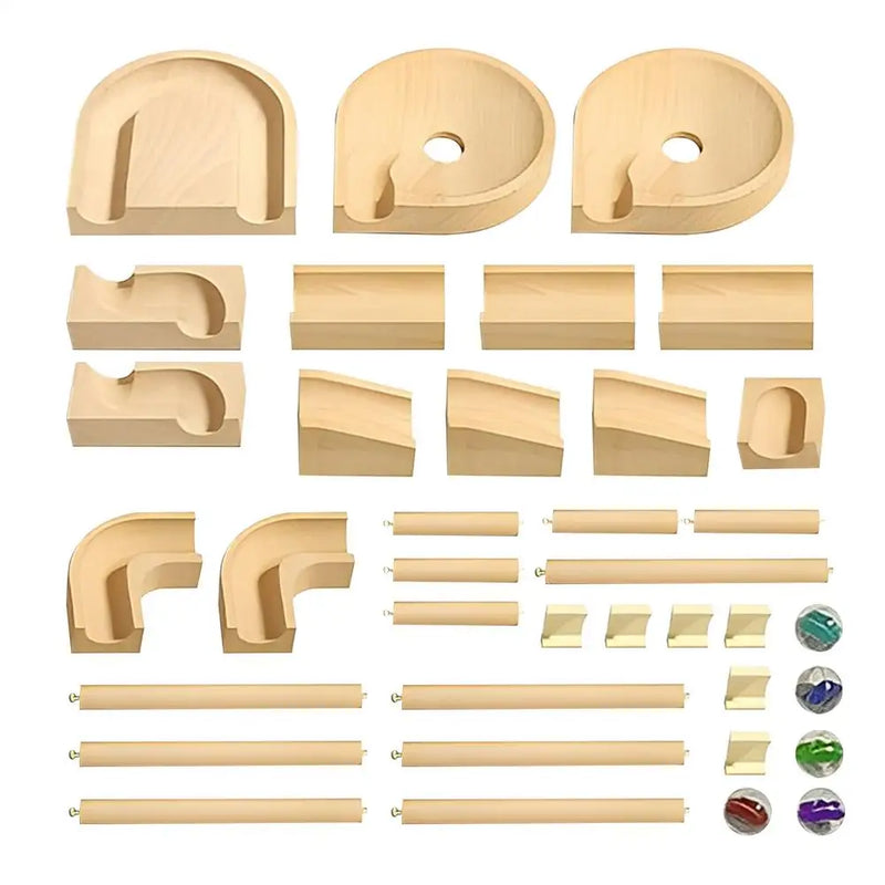 Wooden Marble Race Puzzle Board