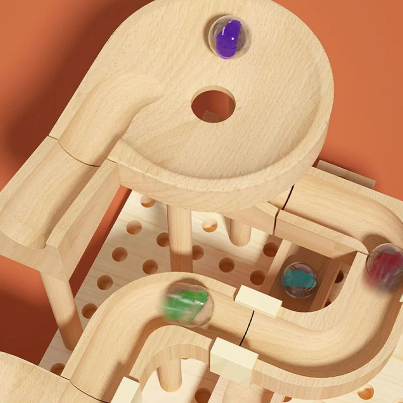 Wooden Marble Race Puzzle Board
