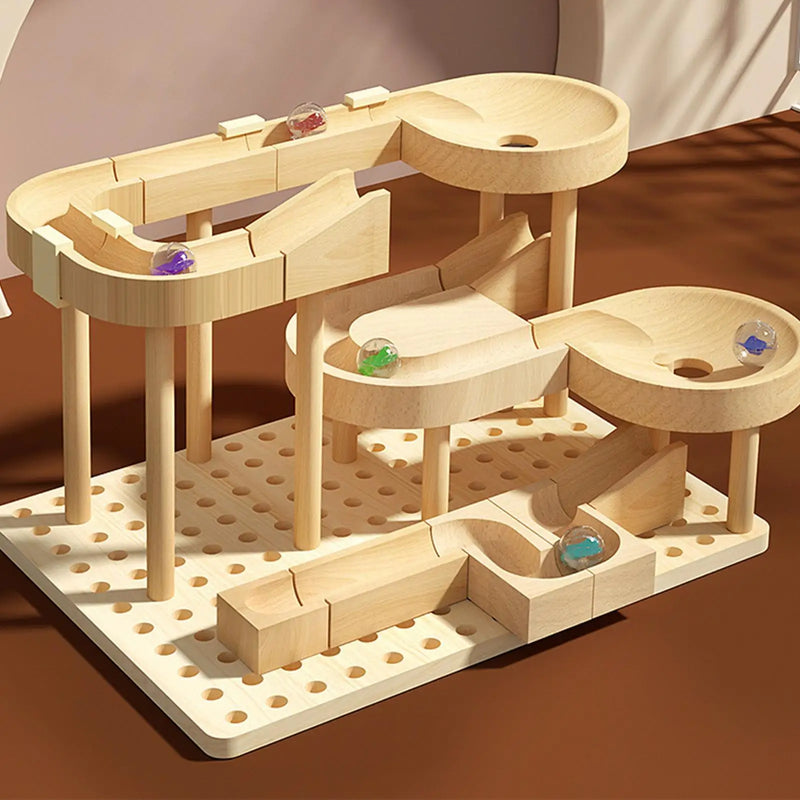 Wooden Marble Race Puzzle Board